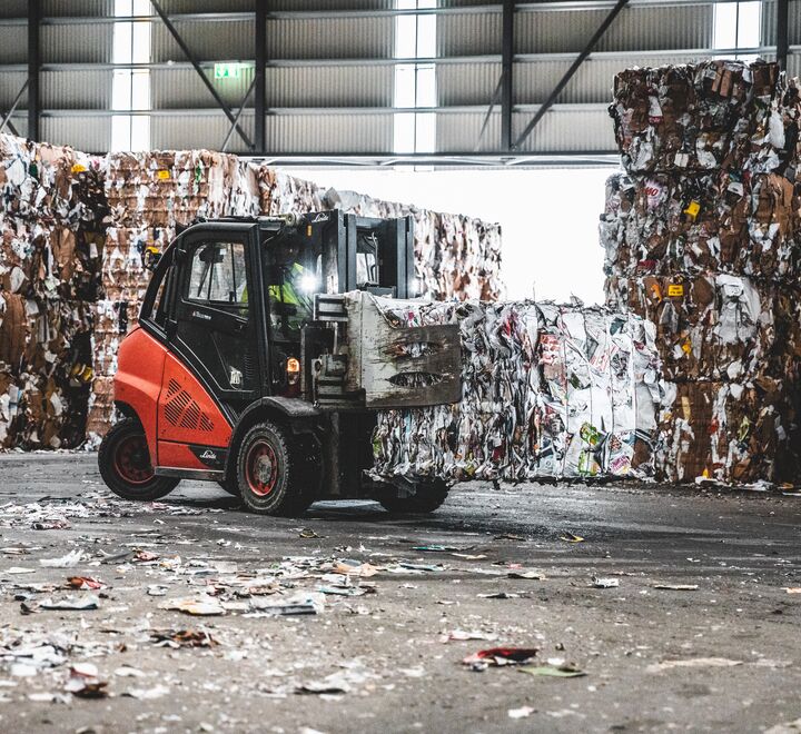 The place where the trash is delivered.